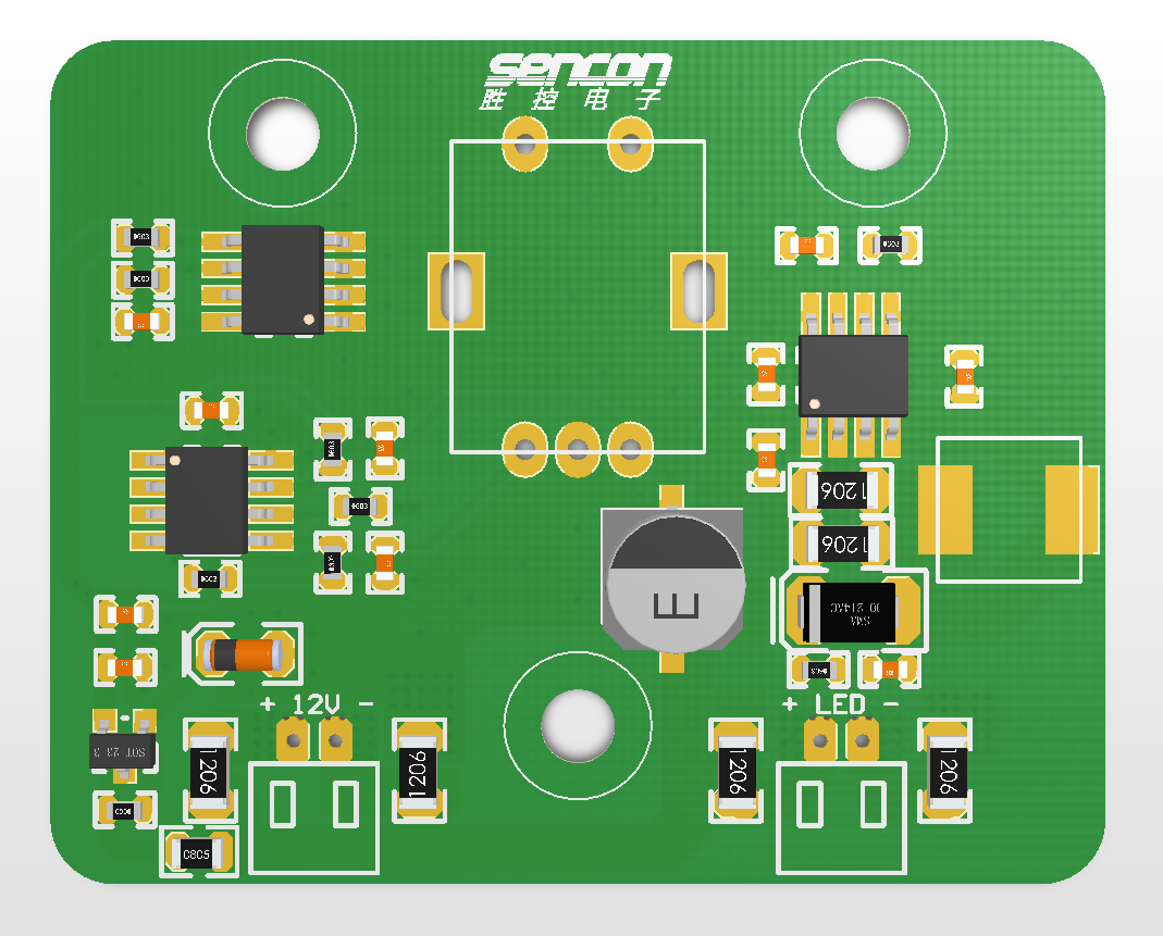 調光調色LED檯燈電路闆