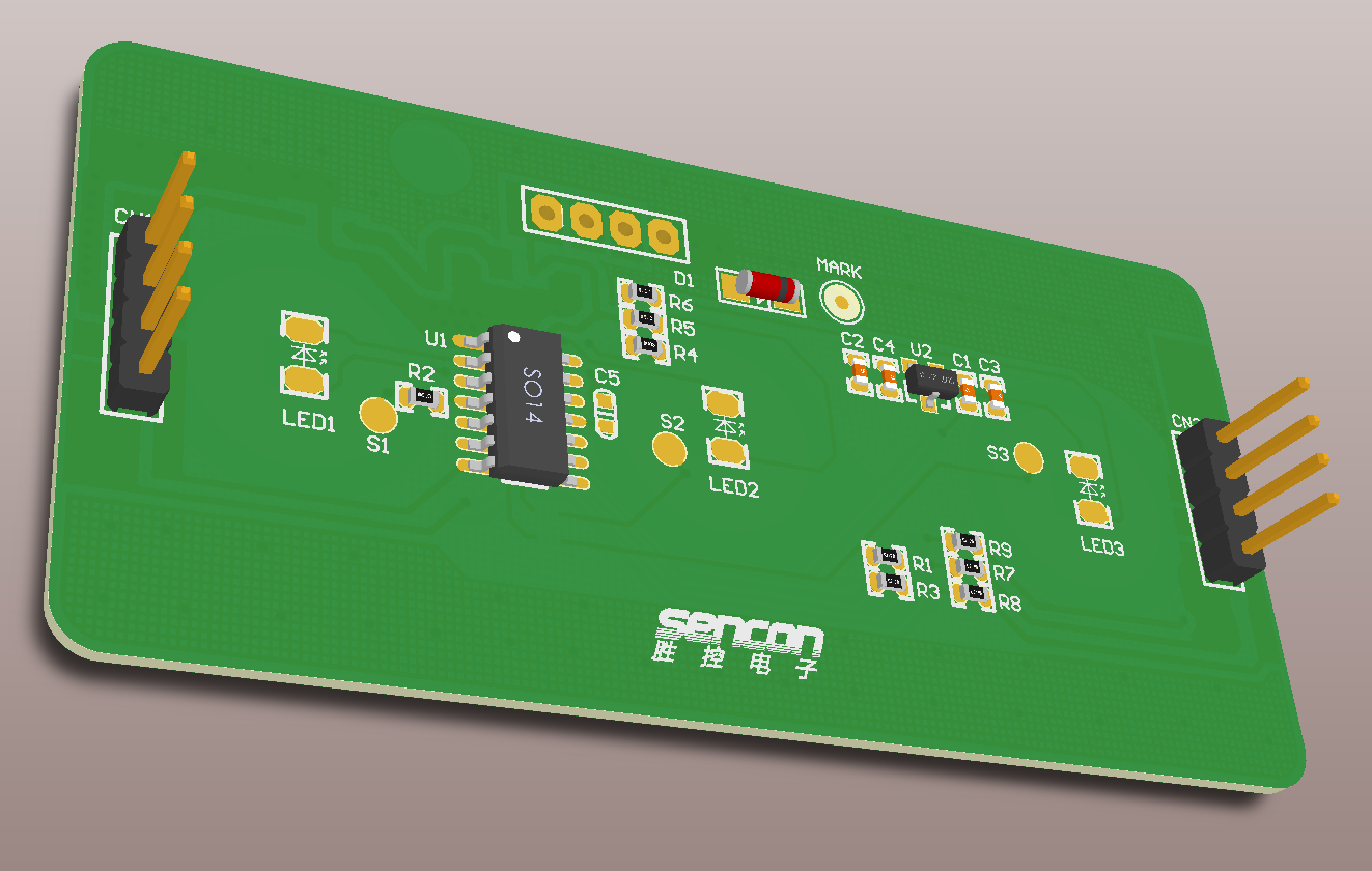 無頻閃觸摸檯燈電路闆